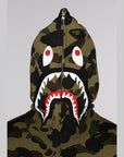 1st Camo 2nd Shark Full Zip Hoodie - Green