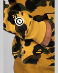 1st Camo 2nd Shark Full Zip Hoodie - Yellow