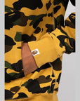 1st Camo 2nd Shark Full Zip Hoodie - Yellow