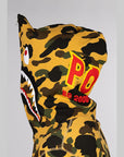 1st Camo 2nd Shark Full Zip Hoodie - Yellow