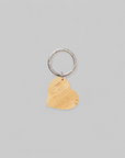 Heart Bamboo Keyring - Beige