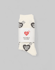 Heart Socks - Grey