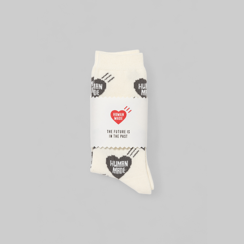 Heart Socks - Grey