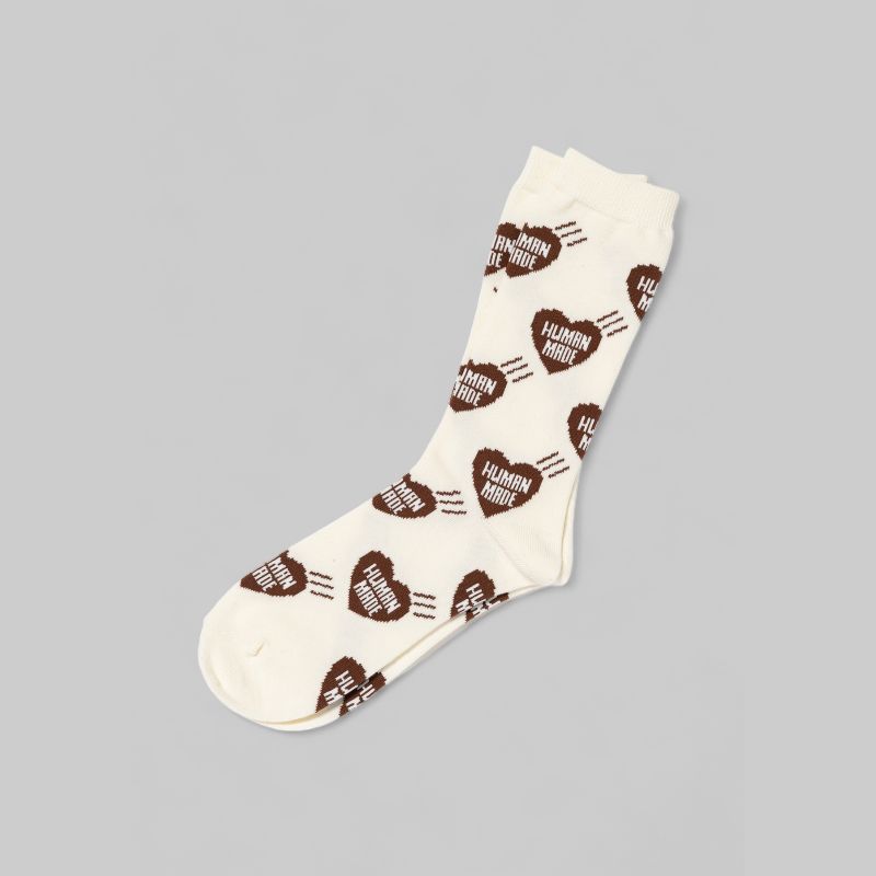 Heart Socks - Brown