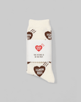 Heart Socks - Brown