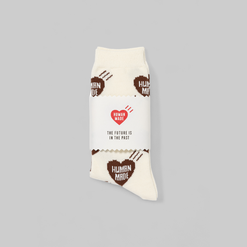 Heart Socks - Brown