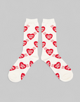 Heart Socks - White
