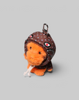 Milogram Sweets Pattern Hoodie Baby Milo Fur Doll Key Chain - Brown