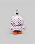 Milogram Sweets Pattern Hoodie Baby Milo Fur Doll Key Chain - White