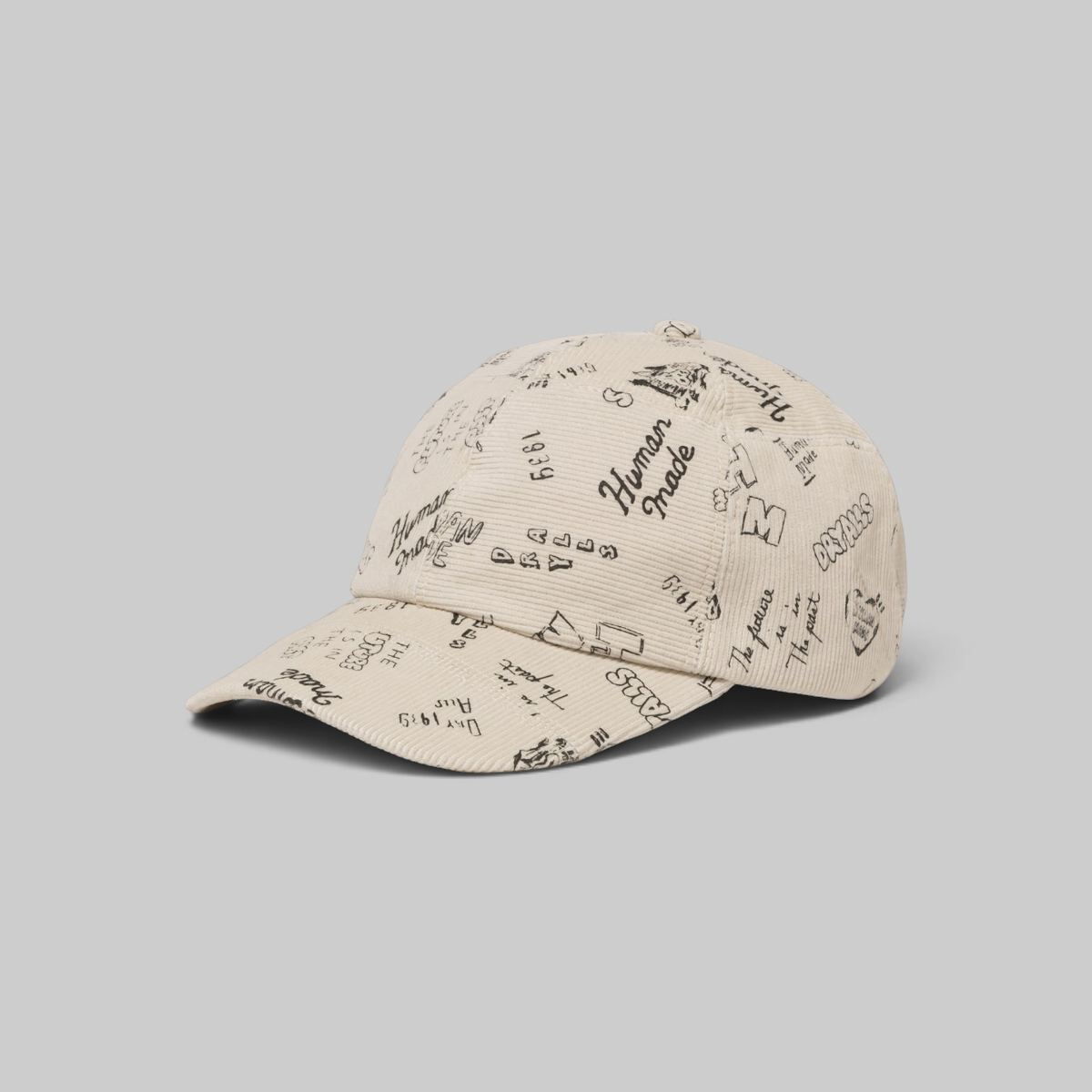 Corduroy Patchwork Cap - White