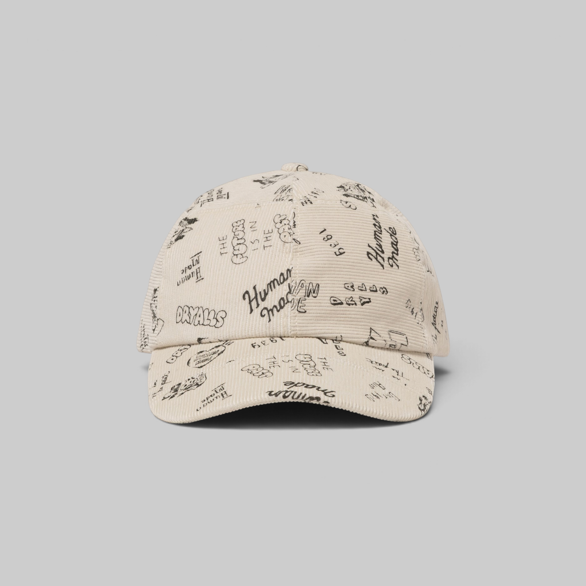 Corduroy Patchwork Cap - White