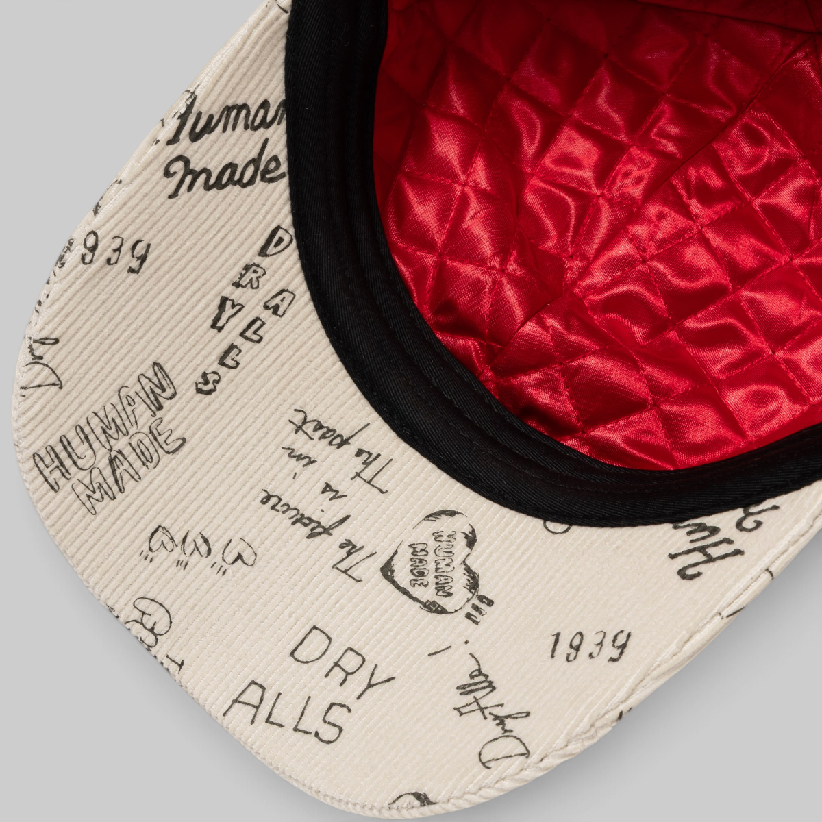 Corduroy Patchwork Cap - White