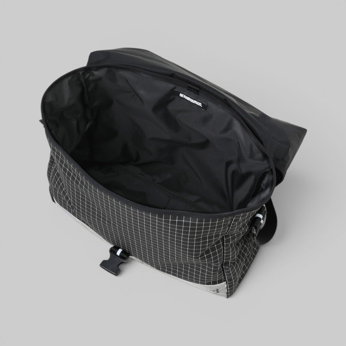 Reflective Messenger Bag - Black