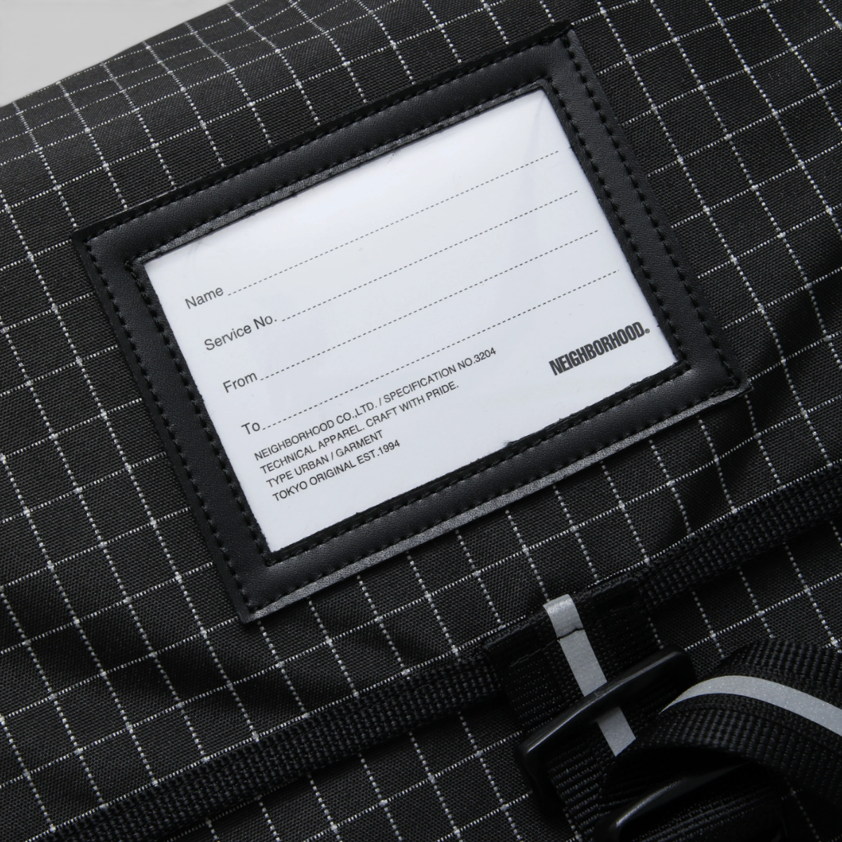 Reflective Messenger Bag - Black