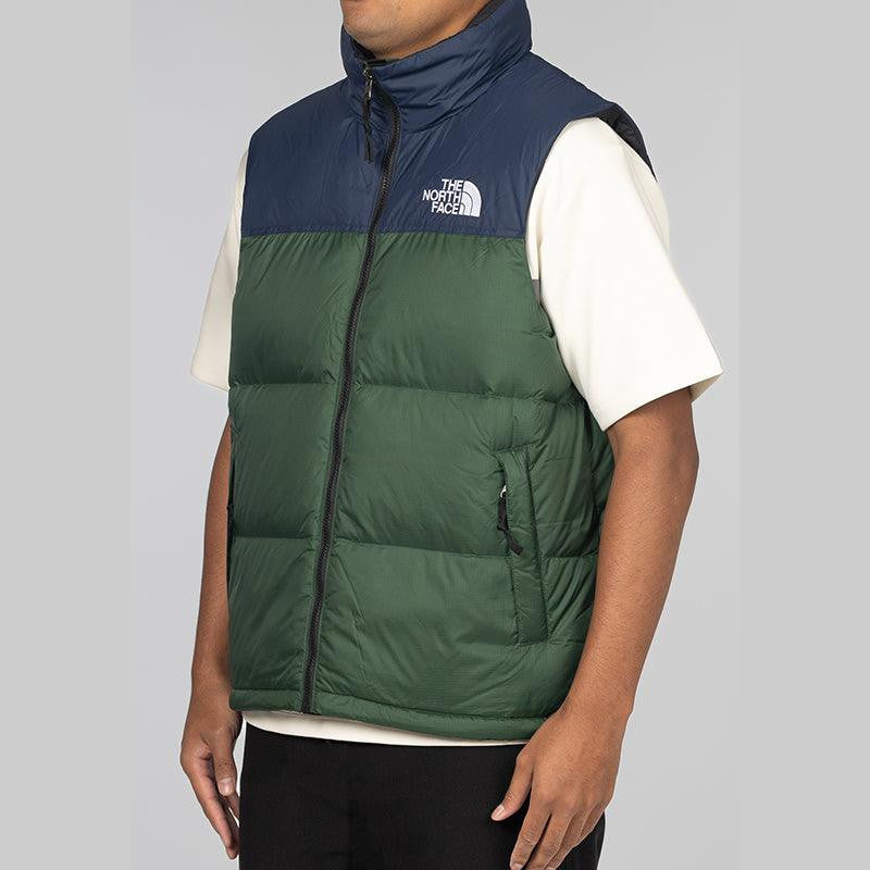 1996 Retro Nuptse Vest - Pine Needle/Summit Navy - LOADED