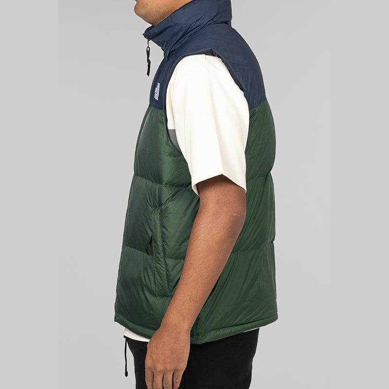 1996 Retro Nuptse Vest - Pine Needle/Summit Navy - LOADED