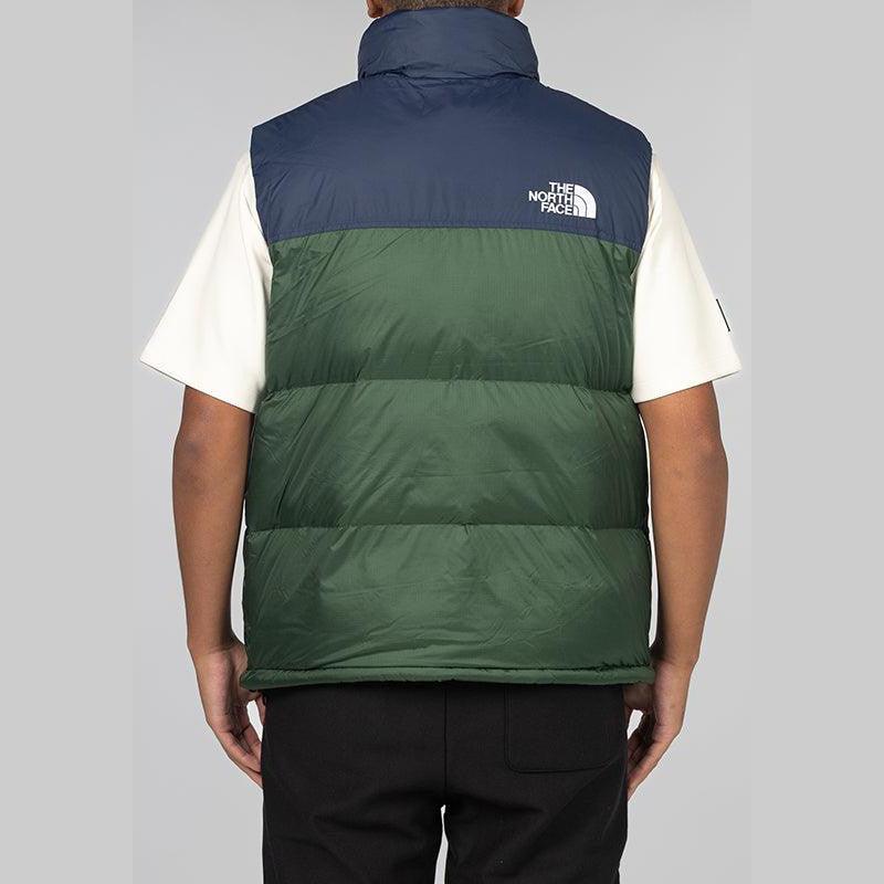 1996 Retro Nuptse Vest - Pine Needle/Summit Navy - LOADED