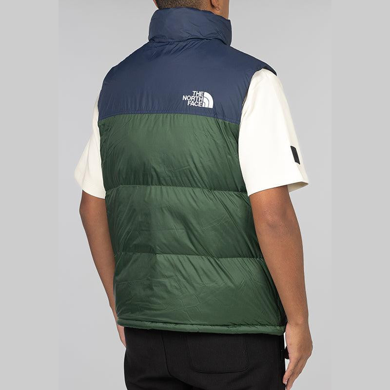 1996 Retro Nuptse Vest - Pine Needle/Summit Navy - LOADED