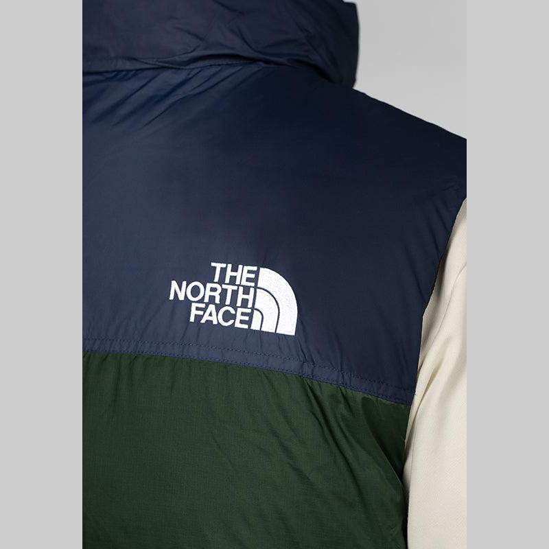 1996 Retro Nuptse Vest - Pine Needle/Summit Navy - LOADED