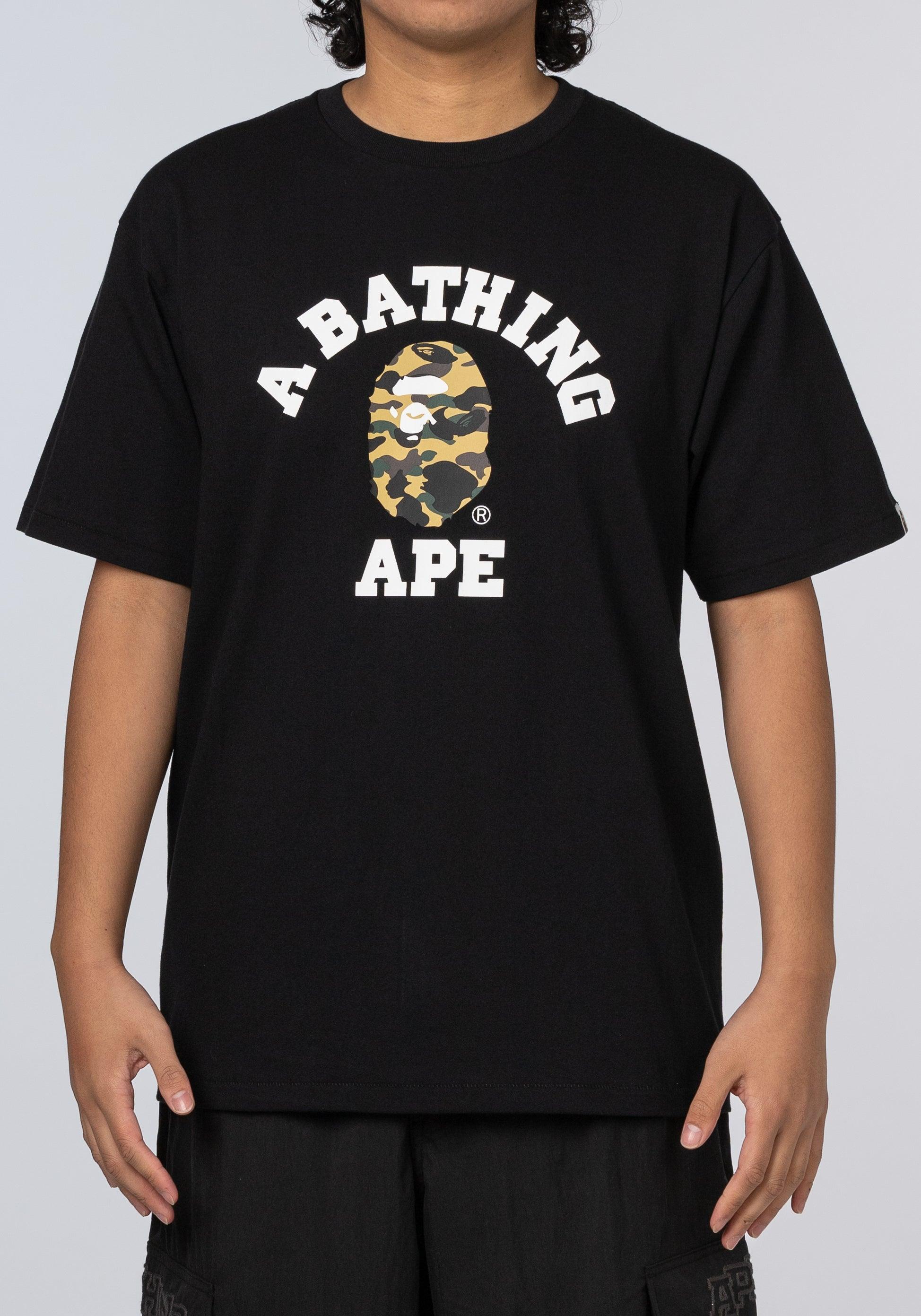1st Camo College T-Shirt - Black/Yellow - LOADED