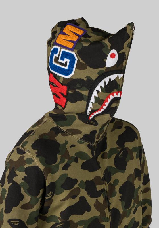 1st Camo Shark Full Zip Hoodie - Green - LOADED