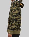 1st Camo Shark Full Zip Hoodie - Green - LOADED