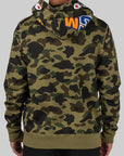 1st Camo Shark Full Zip Hoodie - Green - LOADED