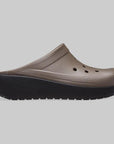 Blunt Toe Blocked Clog - Pewter