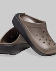 Blunt Toe Blocked Clog - Pewter