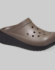 Blunt Toe Blocked Clog - Pewter