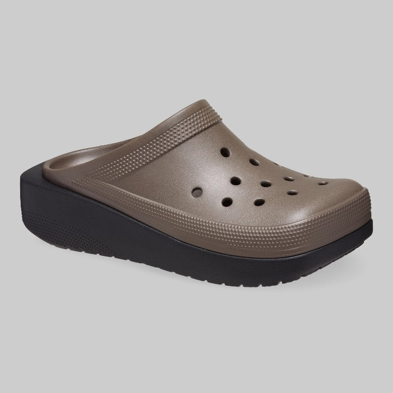 Blunt Toe Blocked Clog - Pewter