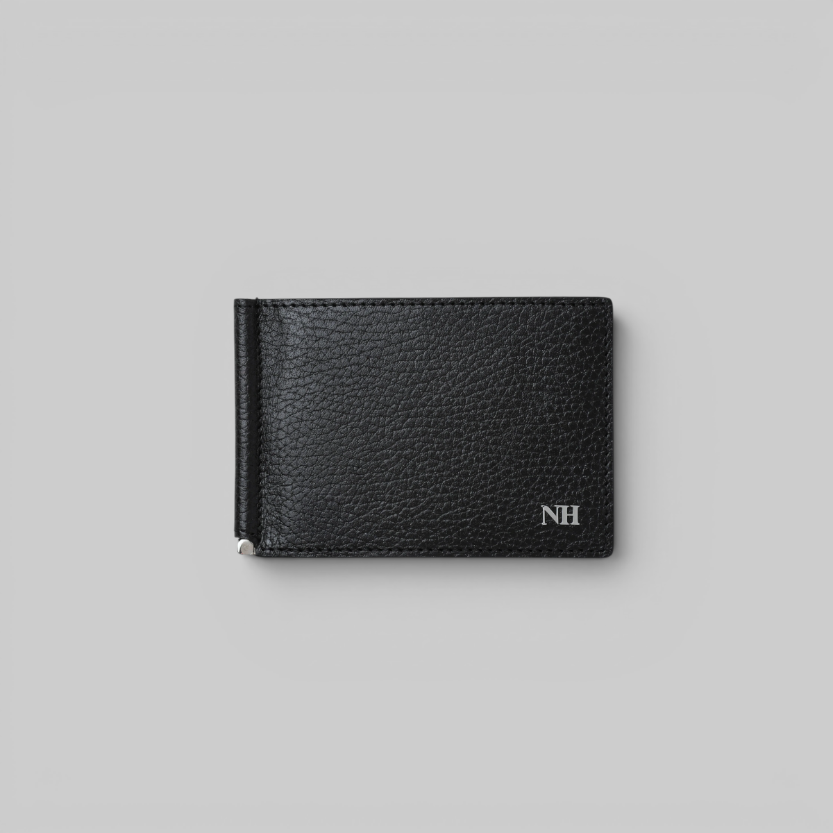 Leather Clip Wallet - Black