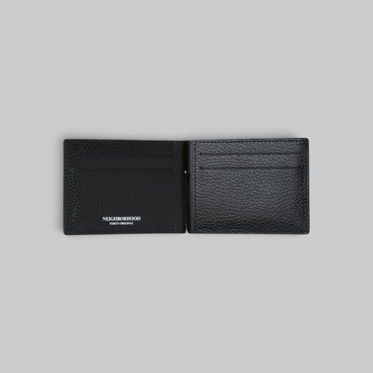 Leather Clip Wallet - Black