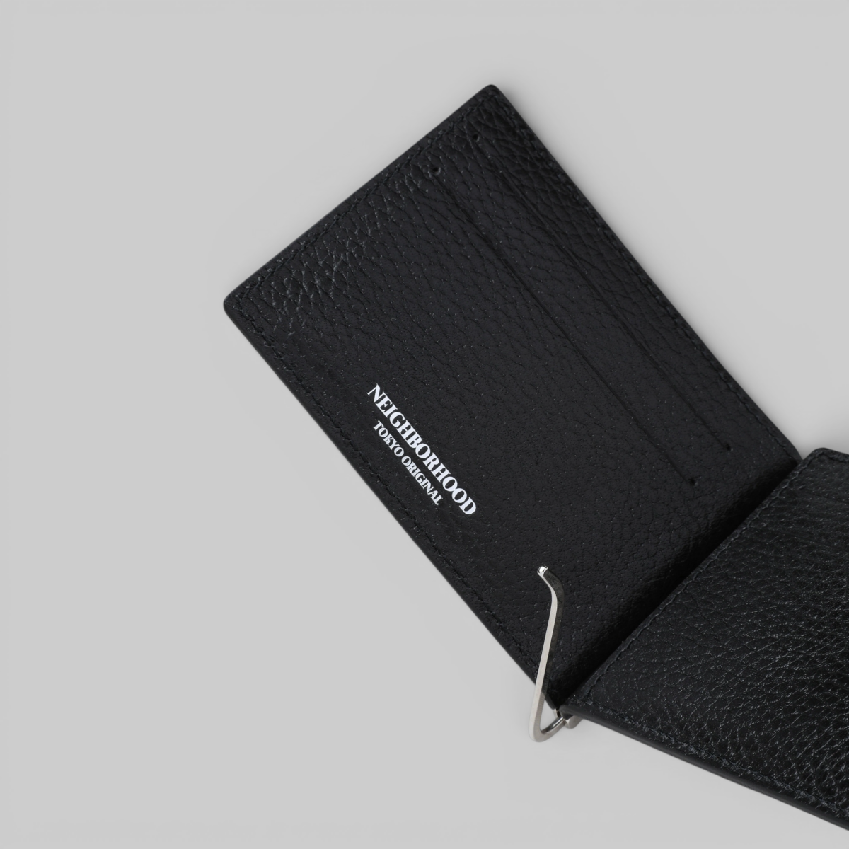 Leather Clip Wallet - Black
