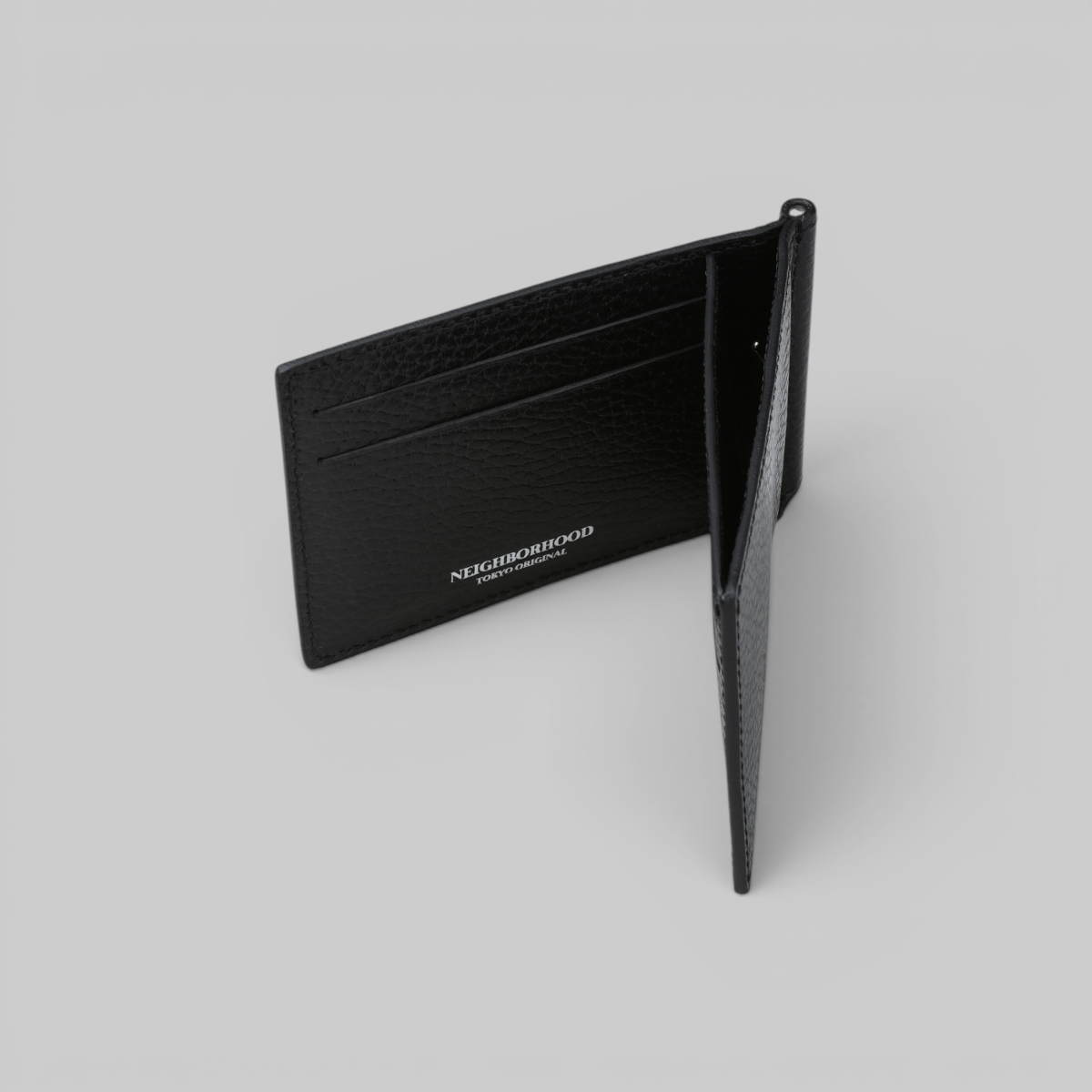 Leather Clip Wallet - Black