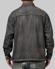 Washed Denim Shirt Long Sleeve - Black