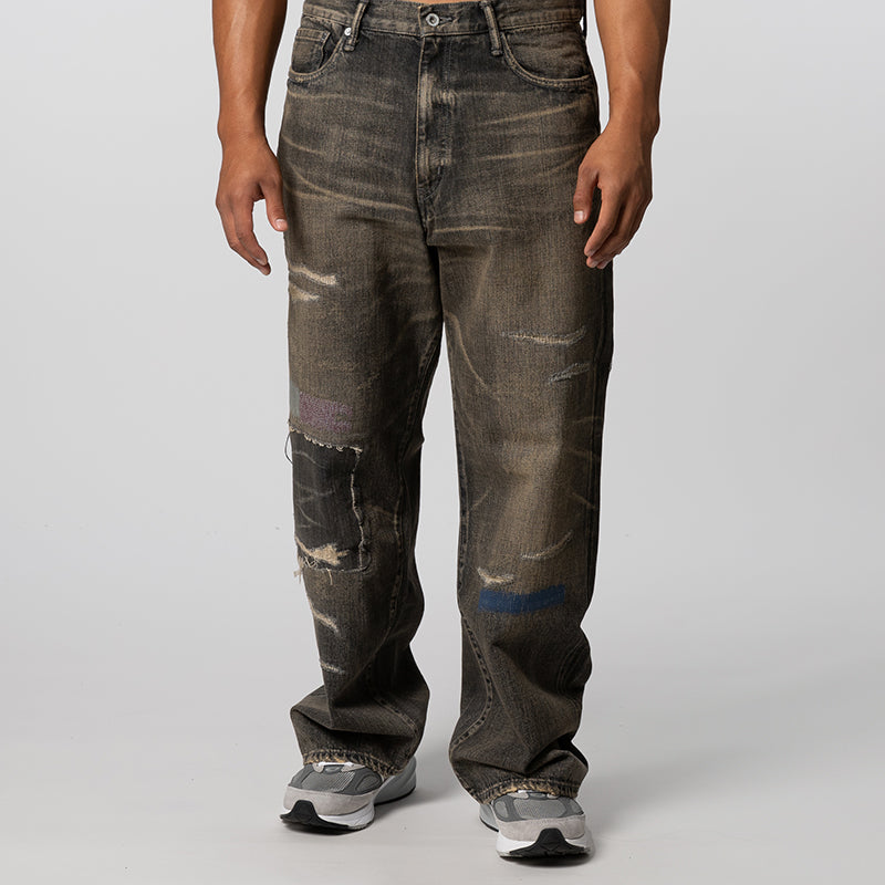 Savage Denim DP Wide Pant - Black