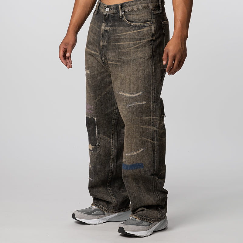 Savage Denim DP Wide Pant - Black