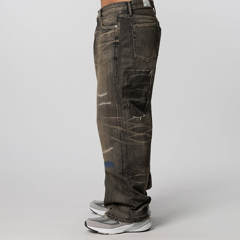 Savage Denim DP Wide Pant - Black