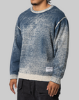 Pigment Bleed Crewneck Sweater - Navy