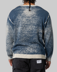 Pigment Bleed Crewneck Sweater - Navy