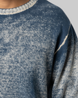 Pigment Bleed Crewneck Sweater - Navy