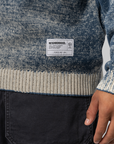 Pigment Bleed Crewneck Sweater - Navy
