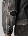 Savage LW Denim Zip Jacket - Black