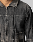 Savage LW Denim Zip Jacket - Black