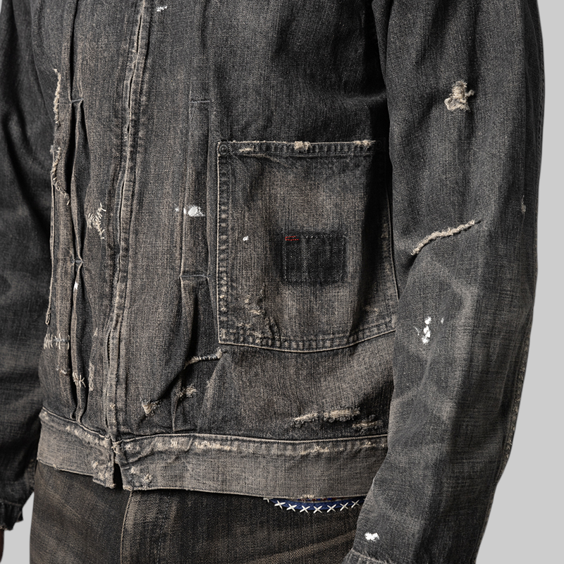 Savage LW Denim Zip Jacket - Black