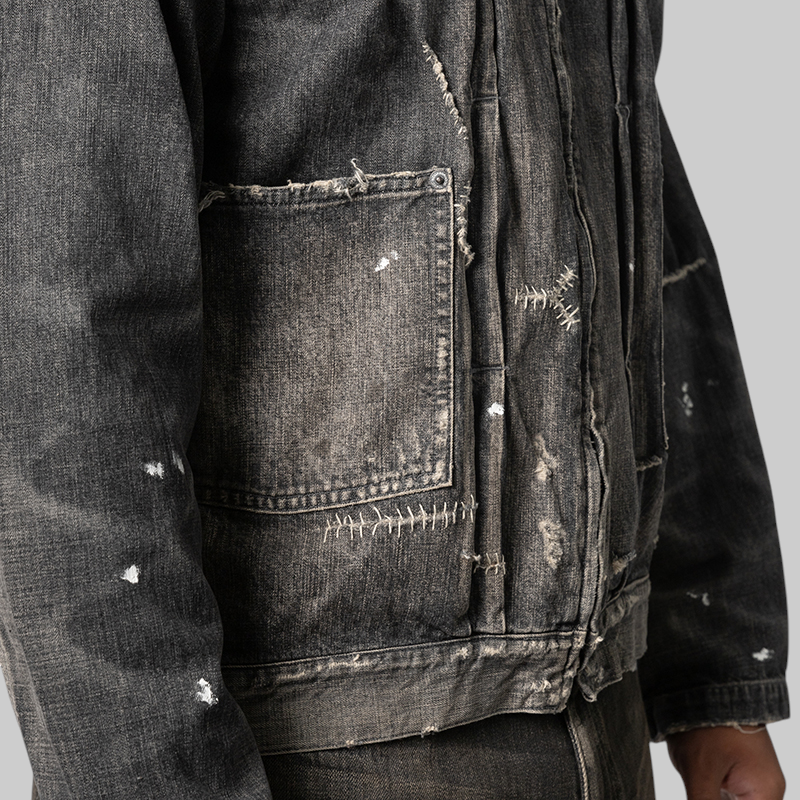 Savage LW Denim Zip Jacket - Black