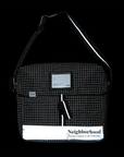 Reflective Messenger Bag - Black