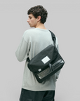 Reflective Messenger Bag - Black