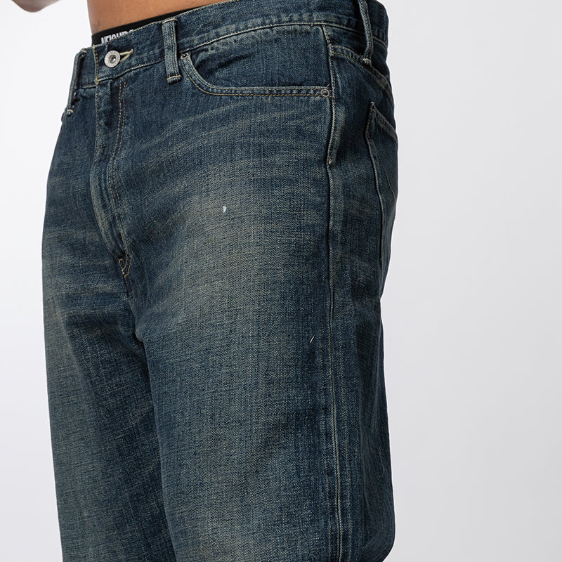 Washed Denim DP Basic Pant - Indigo